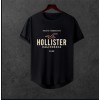  Unisex Oversize Modern Boy Pamuklu Etek Oval Siyah Baskili T-shirt